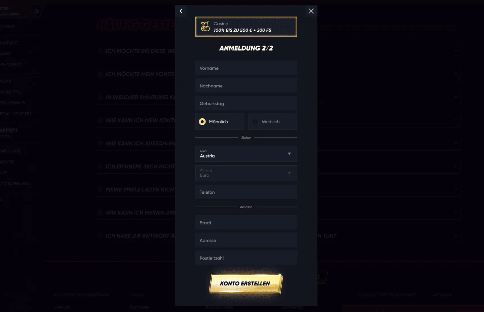 Quickwin Verifizierung Bildschirm